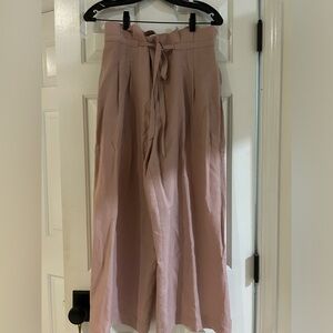 Linen Crop Pants with drawstring & pockets